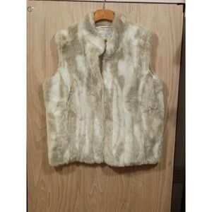 Donna Salyers Fabulous Faux Fur Vest Sz 2XL Hook Enclosure Front. NWOT & Vintage